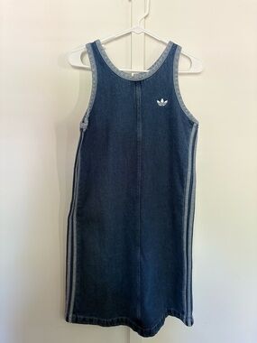 Adidas Denim Tank Dress with Side Stripes - Dark Blue - NWT - Size Small
